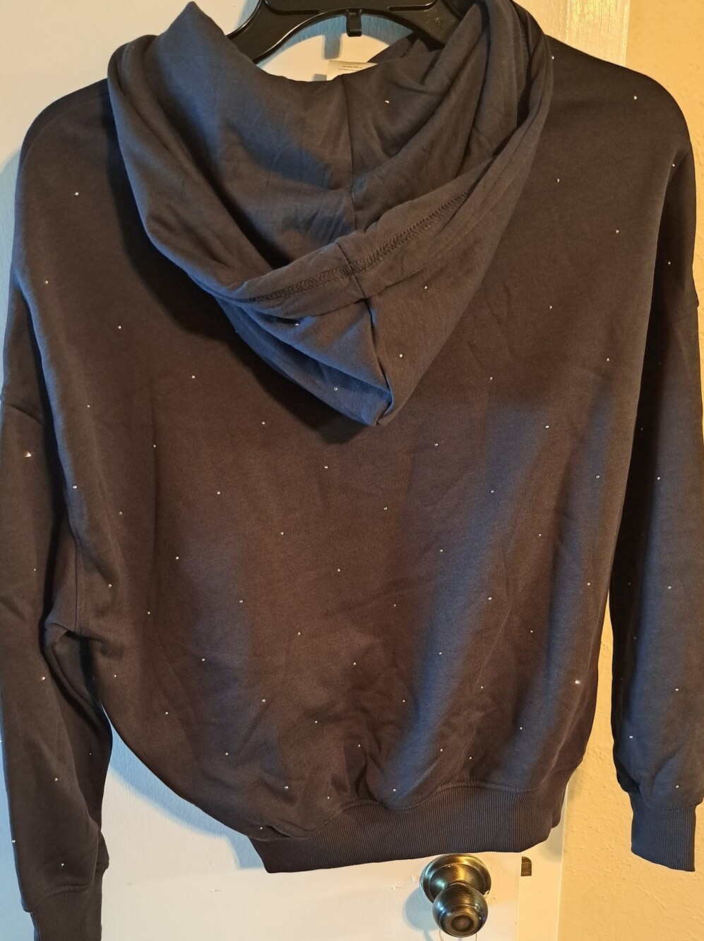 Fabulously Wicked Rhinestone Hoodie XXS 23 p2p Runs Big To Fit Up To Medium - Picture 4 of 7